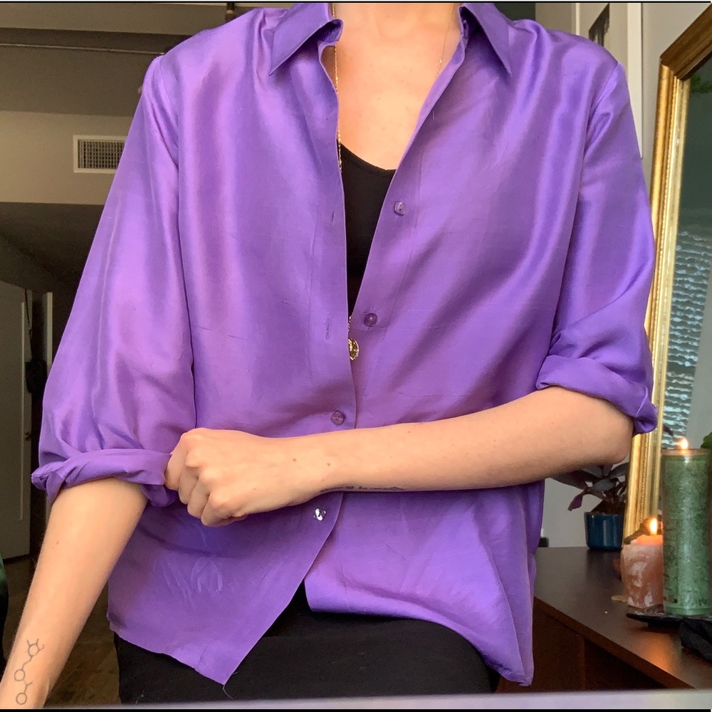 Vintage purple button up shirt